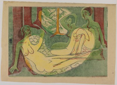 Három akt az erdőben alkotó: Ernst Ludwig Kirchner