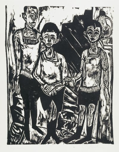 Három fiú (Fehr fiai) alkotó: Ernst Ludwig Kirchner