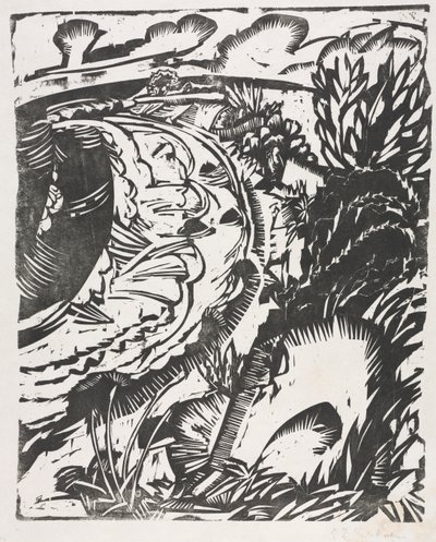 Dűne táj kanyargós öböllel alkotó: Ernst Ludwig Kirchner