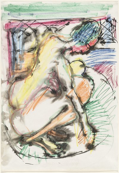 Erna fürdőkádban alkotó: Ernst Ludwig Kirchner