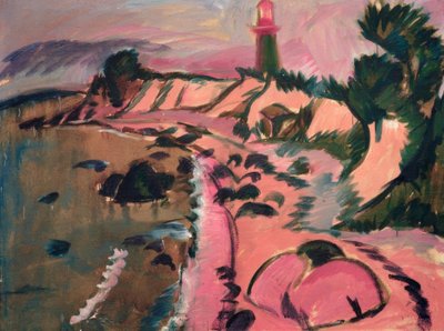 Fehmarn tengerpart világítótoronnyal alkotó: Ernst Ludwig Kirchner