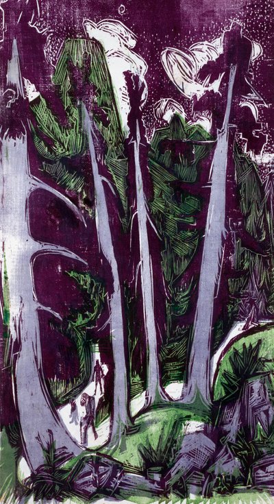 Fenyők alkotó: Ernst Ludwig Kirchner