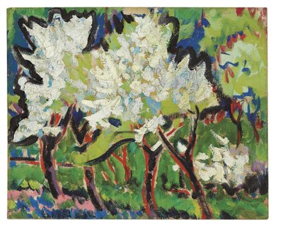 Virágzó fák IV, 1909 alkotó: Ernst Ludwig Kirchner