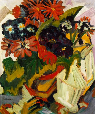 Virágcserép és cukortál, 1918-19 alkotó: Ernst Ludwig Kirchner