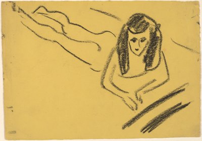 Fränzi fekvő alkotó: Ernst Ludwig Kirchner