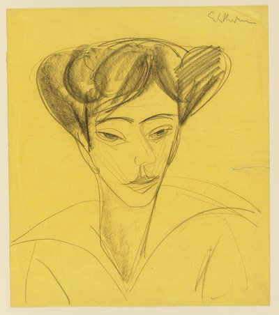 Női fej alkotó: Ernst Ludwig Kirchner