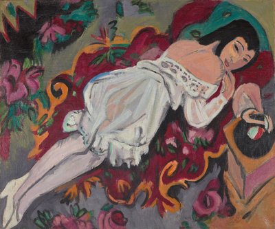 A fehér hálóingben lévő lány alkotó: Ernst Ludwig Kirchner