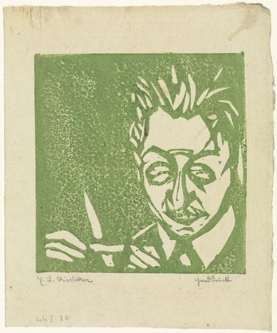 Üvegfúvó (Walter Kirchner) alkotó: Ernst Ludwig Kirchner