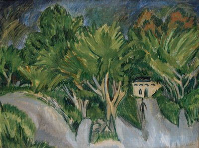 Ház a fák alatt (Fehmarn) alkotó: Ernst Ludwig Kirchner