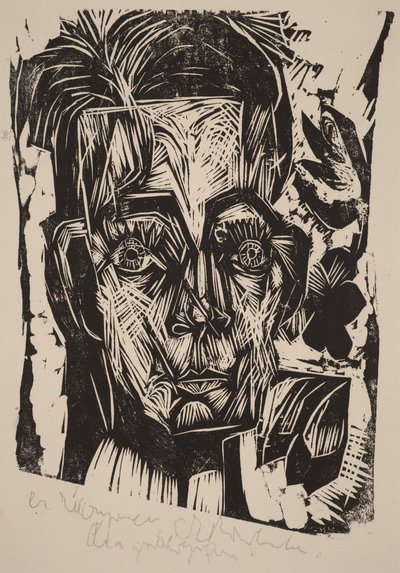 Dr. Robert Binswanger feje (a diák) alkotó: Ernst Ludwig Kirchner