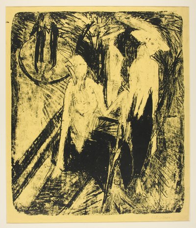 Kokotten am Kurf?rstendamm (Coquettes on the Kurf?rstendamm) alkotó: Ernst Ludwig Kirchner