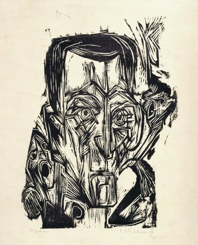 Frank I költő feje alkotó: Ernst Ludwig Kirchner
