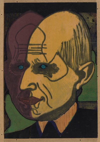 Dr. Bauer feje, színes fametszet II alkotó: Ernst Ludwig Kirchner