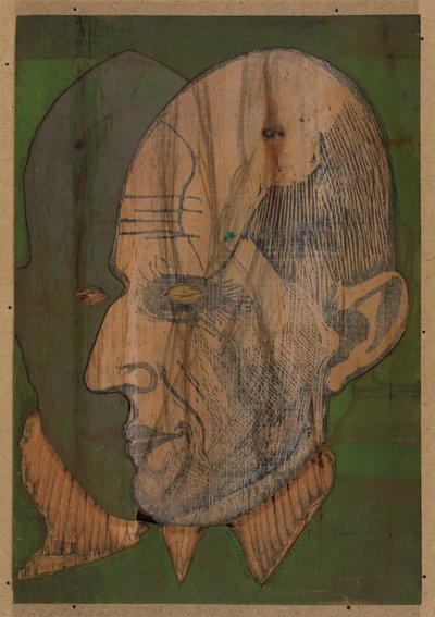 Dr. Bauer feje, színes fametszet I alkotó: Ernst Ludwig Kirchner