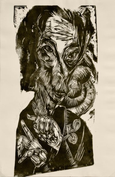 A betegek feje – Önarckép alkotó: Ernst Ludwig Kirchner