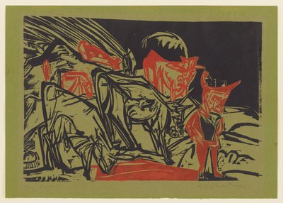 Kuhherde mit einem Hirten alkotó: Ernst Ludwig Kirchner