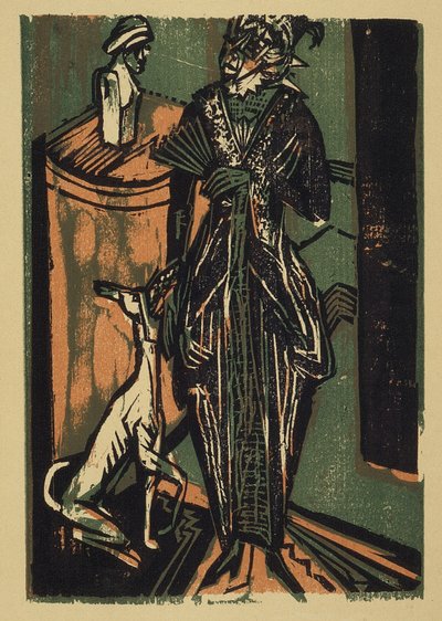 Lady with dog (Hölgy kutyával) alkotó: Ernst Ludwig Kirchner