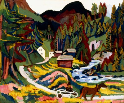 Táj tavaszban, Sertig, 1924-25 alkotó: Ernst Ludwig Kirchner