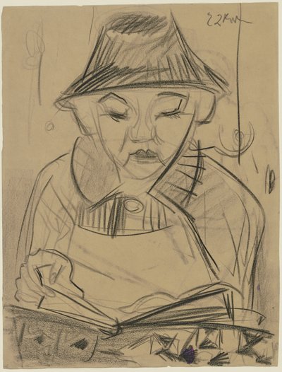 Olvasó kisfiú alkotó: Ernst Ludwig Kirchner