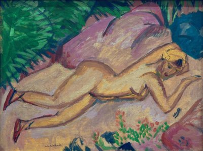 Lány feküdt a tengerparton alkotó: Ernst Ludwig Kirchner