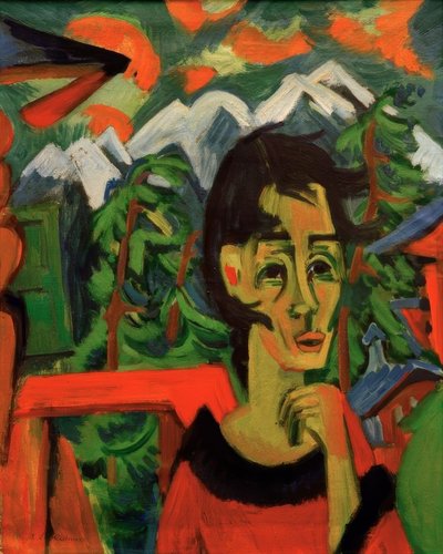 Lány a hajszárítóban alkotó: Ernst Ludwig Kirchner