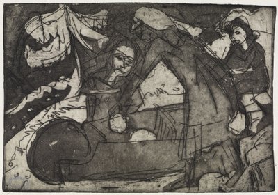 Lány két gyermekkel/Gyermekek talicskával alkotó: Ernst Ludwig Kirchner