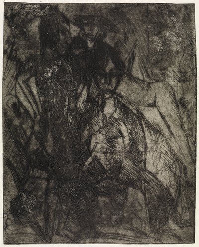 Festő és két nő - Önarckép Ernával és Gerdával/A férfi a nők között alkotó: Ernst Ludwig Kirchner