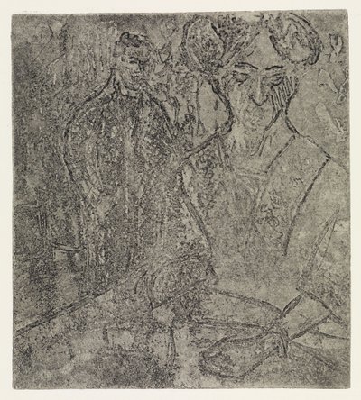 Férfi és ülő nő/Szőke nő és fekete nő alkotó: Ernst Ludwig Kirchner