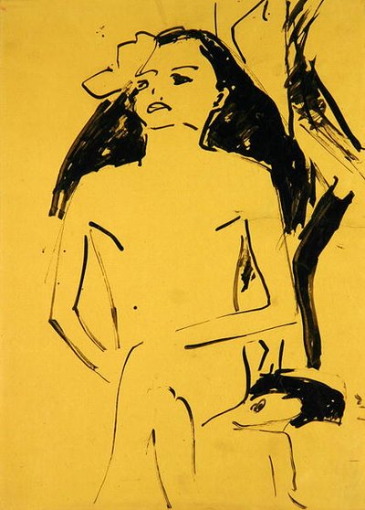 Marzella leengedett hajjal alkotó: Ernst Ludwig Kirchner