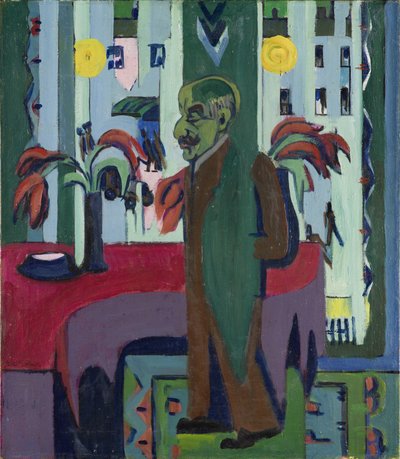 Max Liebermann a műtermében alkotó: Ernst Ludwig Kirchner