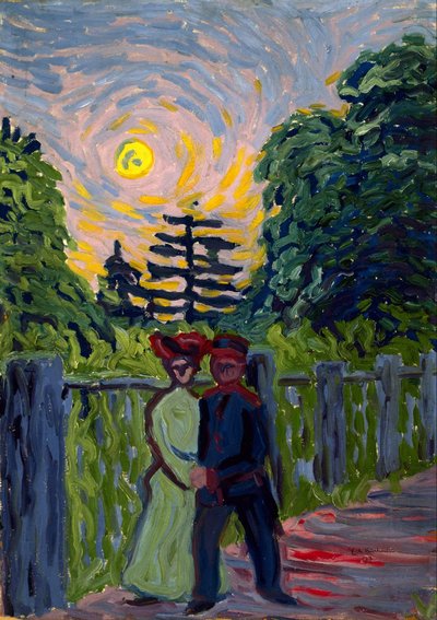 Holdkelte: katona és leány alkotó: Ernst Ludwig Kirchner