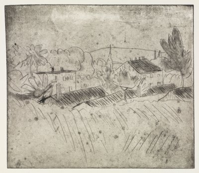 Moritzburgi fürdőzők, nő függőágyban - A tóparton/gabonaföld és kertészet, Golberode alkotó: Ernst Ludwig Kirchner
