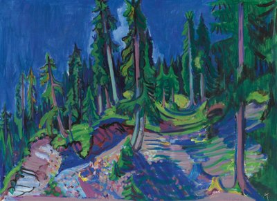 Hegyi erdőtanulmány, 1936. alkotó: Ernst Ludwig Kirchner
