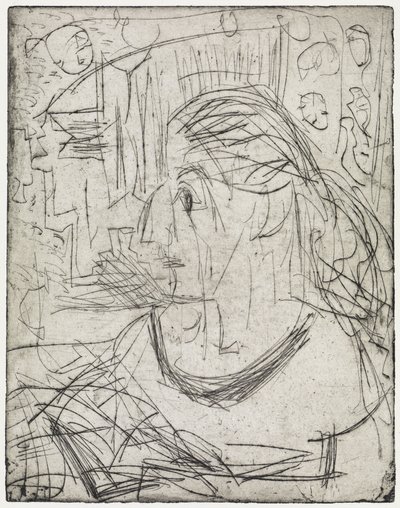 Meztelen lány a kályha mellett/Beteg nő alkotó: Ernst Ludwig Kirchner