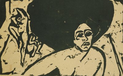 meztelen táncosok; Akttáncosok, 1909 alkotó: Ernst Ludwig Kirchner