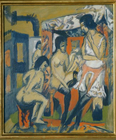 Aktok a műteremben (olaj, vászon) alkotó: Ernst Ludwig Kirchner