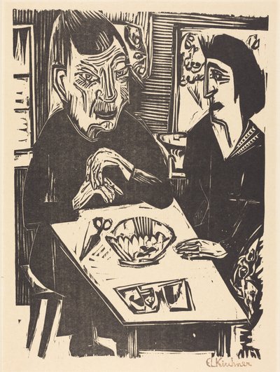 Idős és fiatalabb nő alkotó: Ernst Ludwig Kirchner