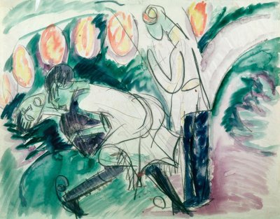Pantomim III alkotó: Ernst Ludwig Kirchner
