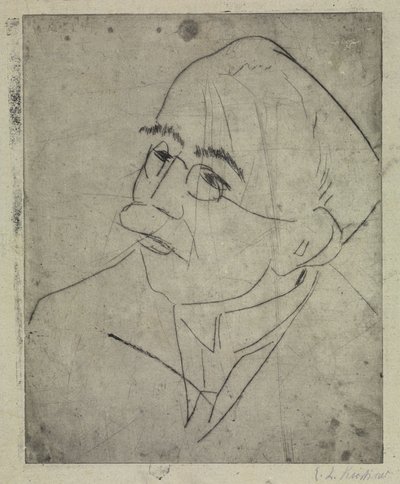 Gustav Schiefler I portréja alkotó: Ernst Ludwig Kirchner