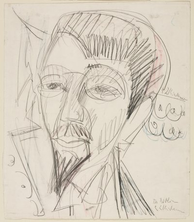 Alfred Döblin portréja alkotó: Ernst Ludwig Kirchner