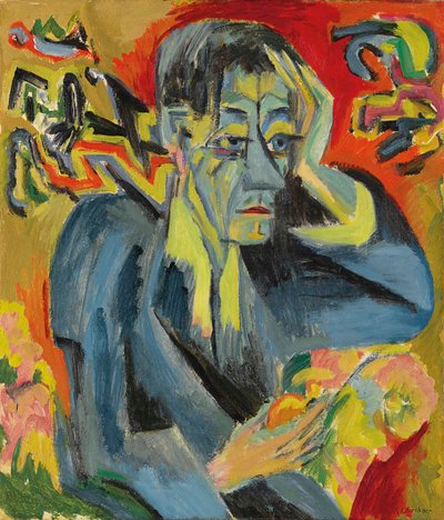 Leonhard Frank költő portréja, 1917. alkotó: Ernst Ludwig Kirchner
