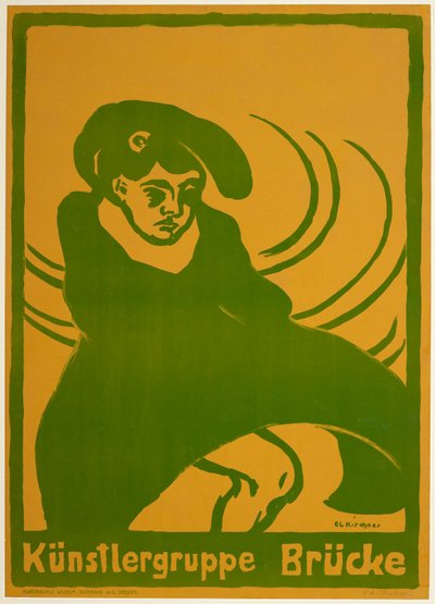 A híd plakátja alkotó: Ernst Ludwig Kirchner