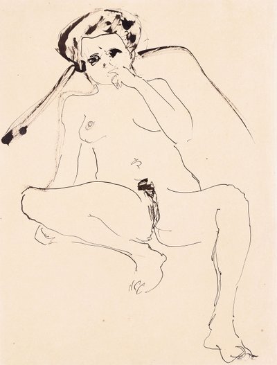 Fekvő akt; Fekvő akt, 1919 alkotó: Ernst Ludwig Kirchner