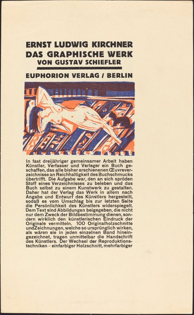 Fekvő akt macskával (Ernst Ludwig Kirchner illusztrációja: Das Graphisches Werk) alkotó: Ernst Ludwig Kirchner