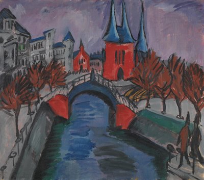 Rotes Elisabethufer, Berlin (csatorna híddal) alkotó: Ernst Ludwig Kirchner