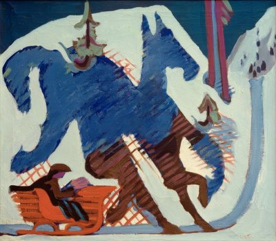 Szánkózás alkotó: Ernst Ludwig Kirchner