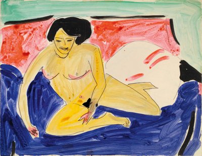 Ülő akt a díván, 1909 alkotó: Ernst Ludwig Kirchner