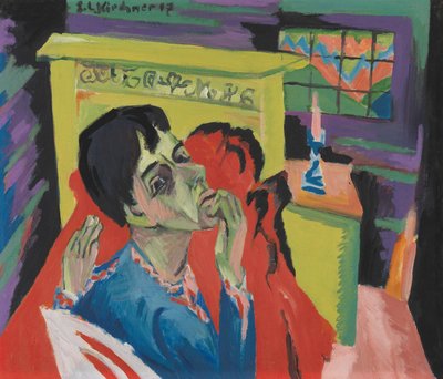Önarckép betegként (A beteg) alkotó: Ernst Ludwig Kirchner