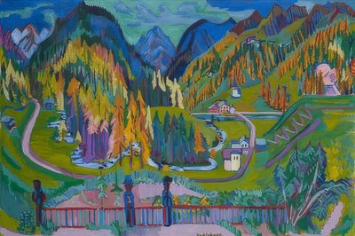 Sertigtal ősszel. 1925-26 alkotó: Ernst Ludwig Kirchner