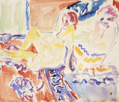 Ülés és fekvés alkotó: Ernst Ludwig Kirchner